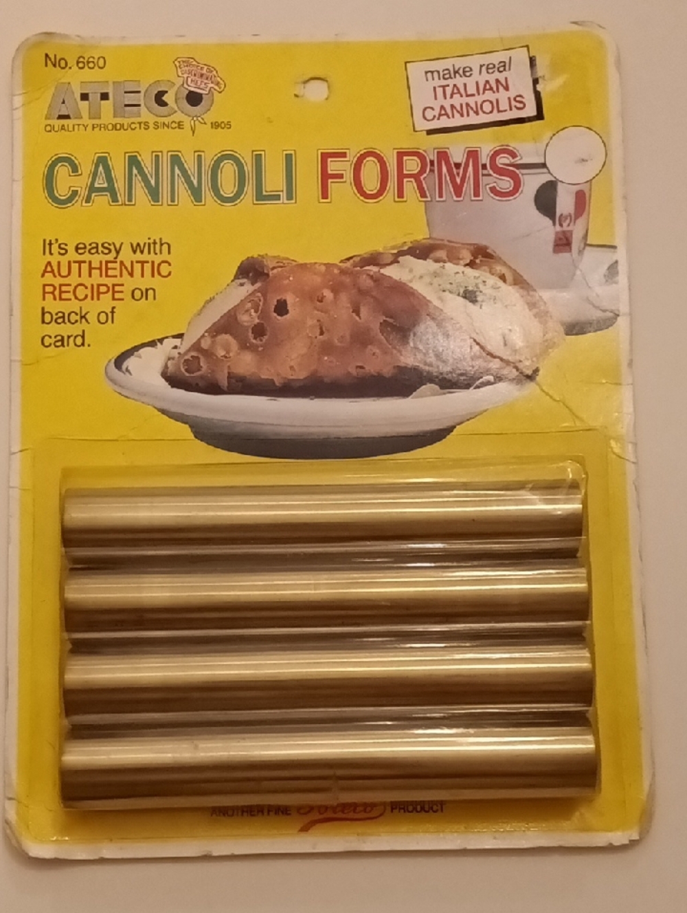NEW Cannoli Forms 4- Pack Vintage w/ Recipes